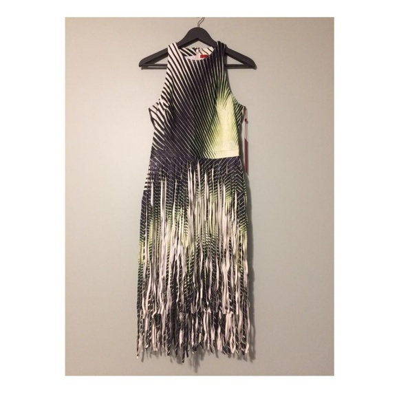 Tamara Mellon Fringe Leather Dress Size 2 NEW - Picture 3 of 10